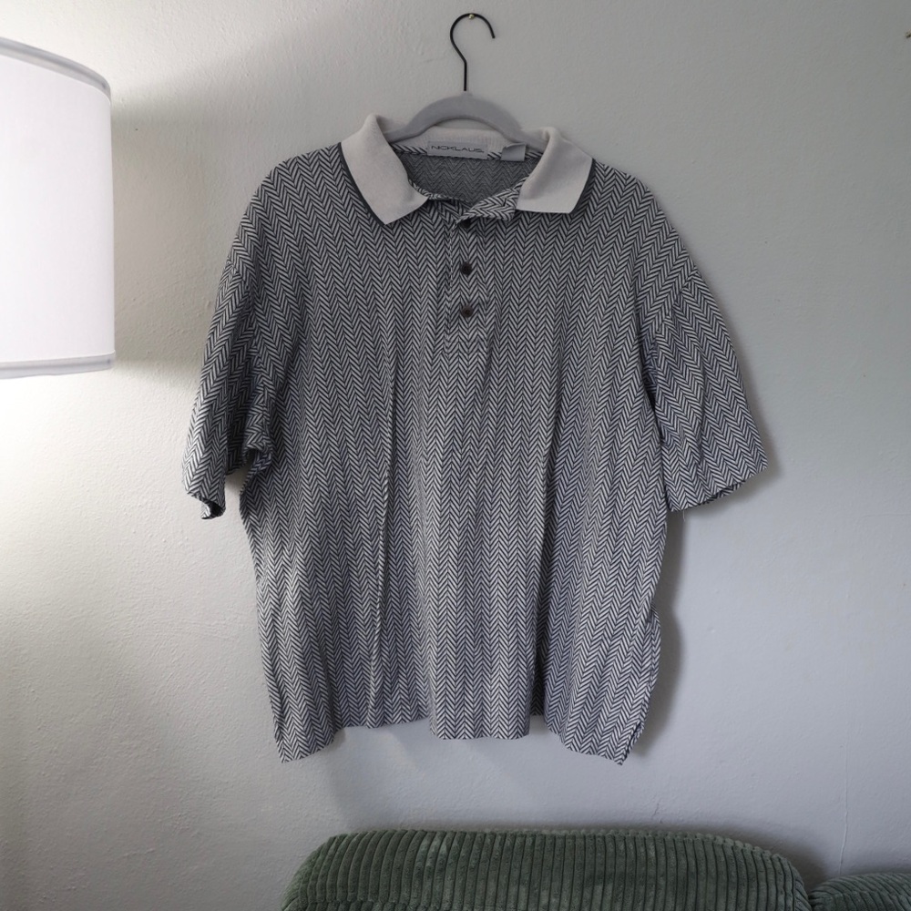 Vintage Chevron Pattern Polo